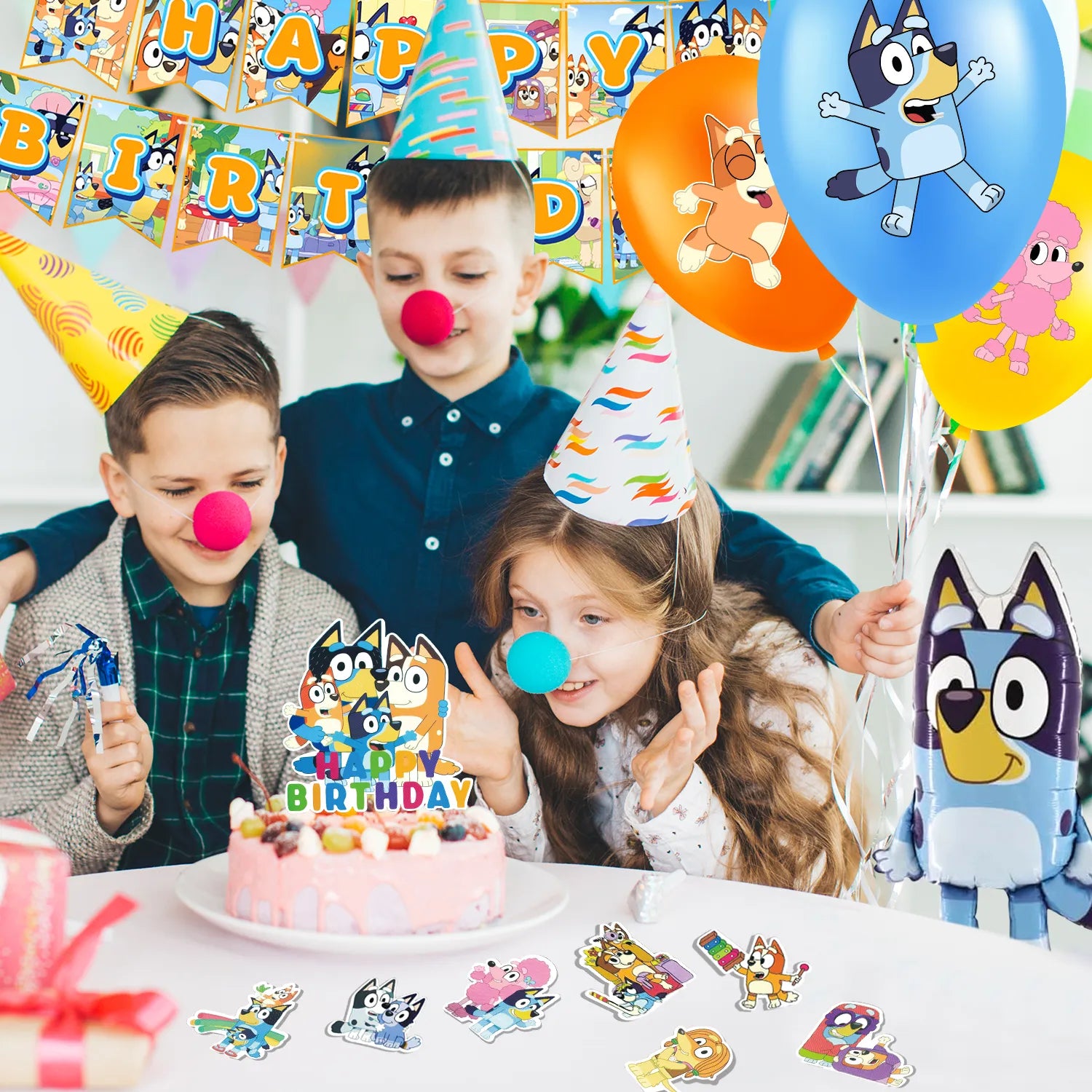 Bluey Party Decorations, Bluey Birthday Decorations - 29 Pcs Bluey Party Balloons & Bluey Birthday Banners Cake Decorations Tablecloths and other Bluey Birthday Party Decorations