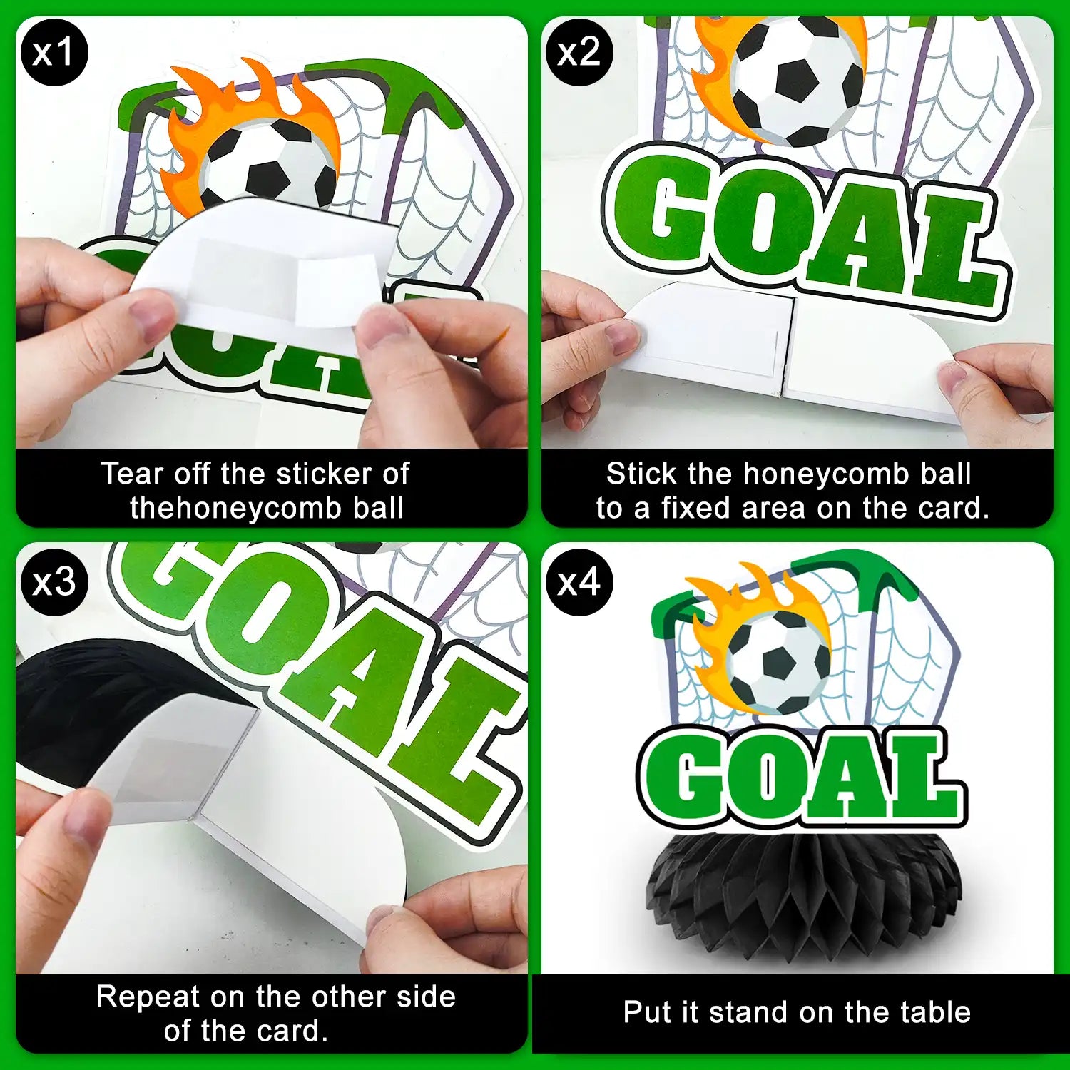 Soccer Honeycomb Centerpieces, 9 Pcs Soccer Ball Honeycomb Centerpiece/Soccer Theme 3D Centerpieces/Soccer Centerpieces for Table for Soccer Birthday Party Decorations & Soccer Theme Party Decorations