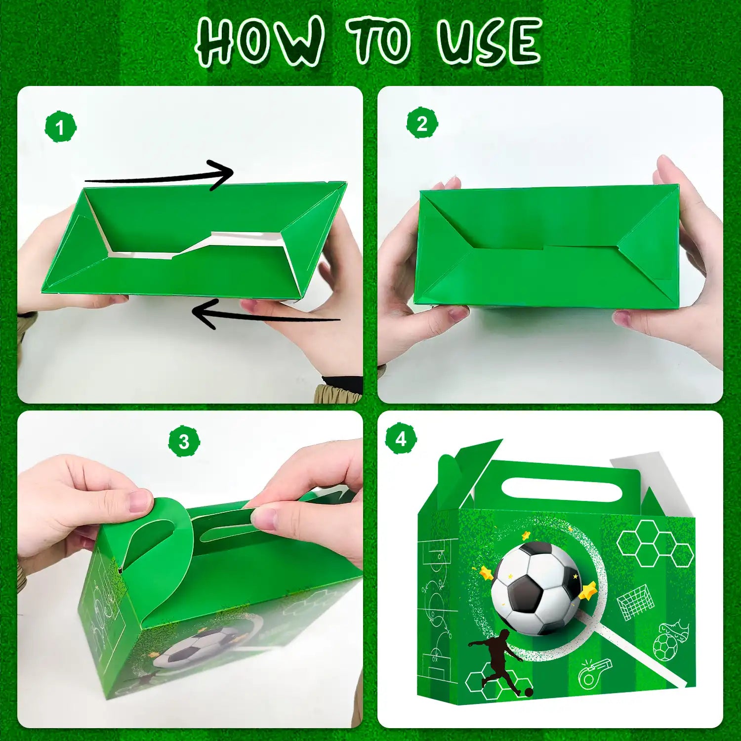 Soccer Party Treat Boxes, 24 Pcs Soccer Goody Boxes Set - Soccer Theme Party Favor Boxes, Soccer Party Candy Boxes & Soccer Gift Box for Soccer Birthday Party Decorations