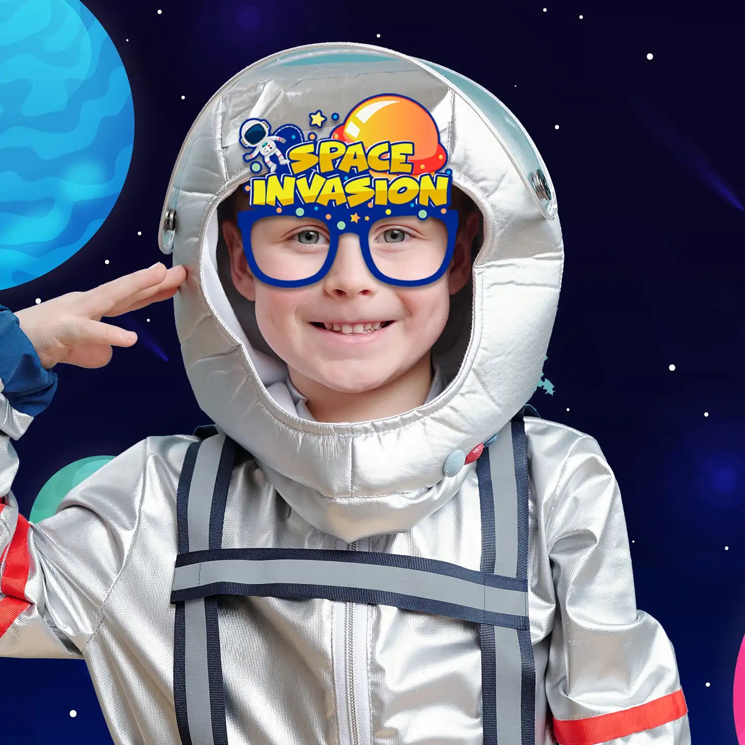 Space Birthday Paper Glasses, 36 Pcs Space Paper Glasses Set - Space Party Photo Glasses, Space Party Paper Glasses & Space Paper Eyeglasses for Space Birthday Party Decorations/Favors
