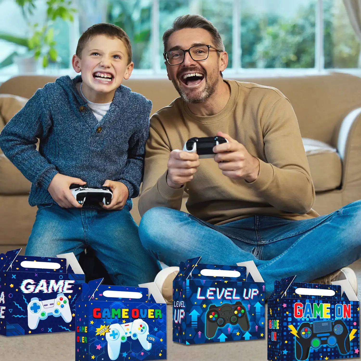 Video Game Party Boxes, 24pcs Gaming Treat Boxes/Video Game Paper Box/Video Game Treat Boxes/Video Game Goodie Boxes, Video Game Candy Boxes for Video Game Birthday Decorations