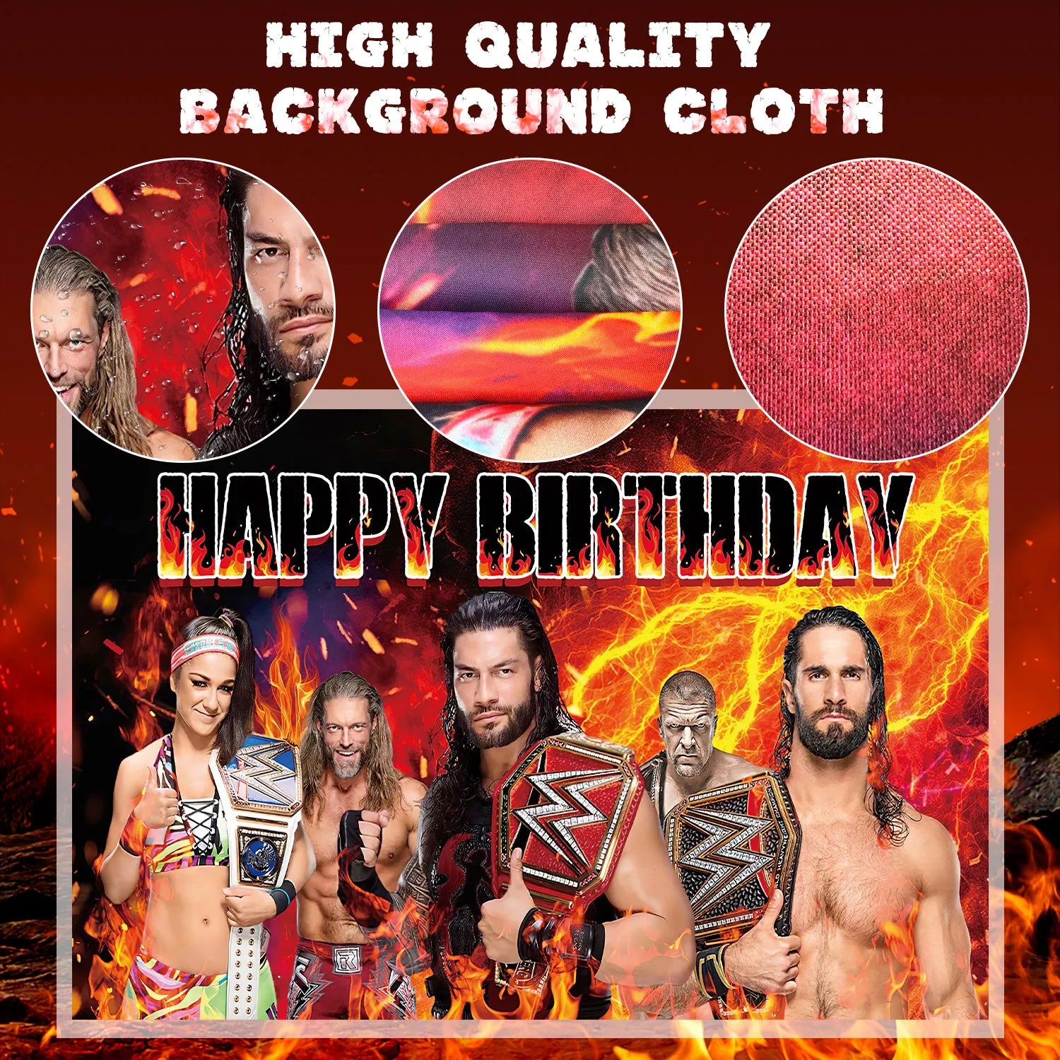 Wrestling Match Birthday Party Supplies, 10-Person Wrestling Match Party Decorations Tableware Set - Wrestling Match Balloons Background Banner Tablecloth and Other Theme Party Decorations