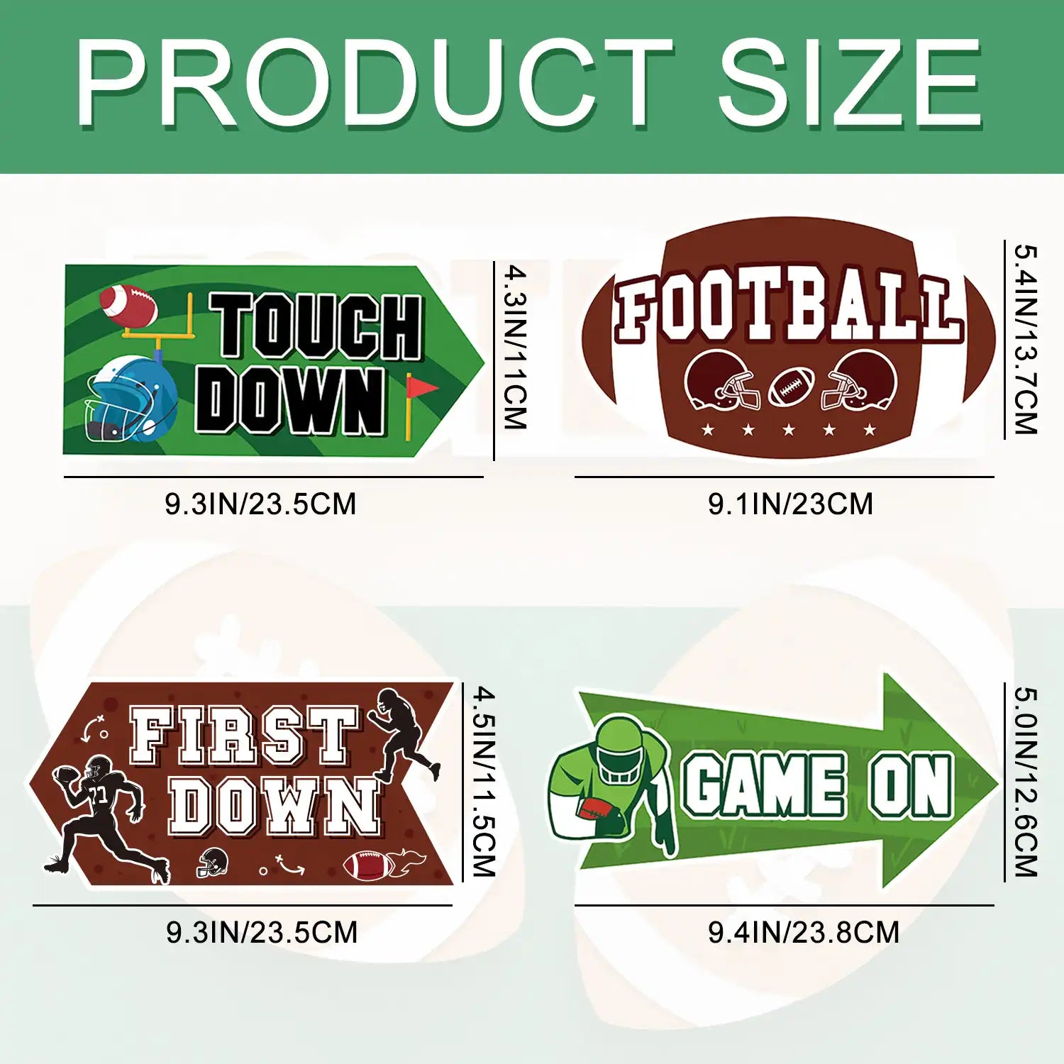 Football Party Signs, 20 Pcs Football Yard Signs Set - Football Team Party Signs, Rugby Party Sign & Football Yard Street Signs, for Football Party Decorations & Football Birthday Decorations