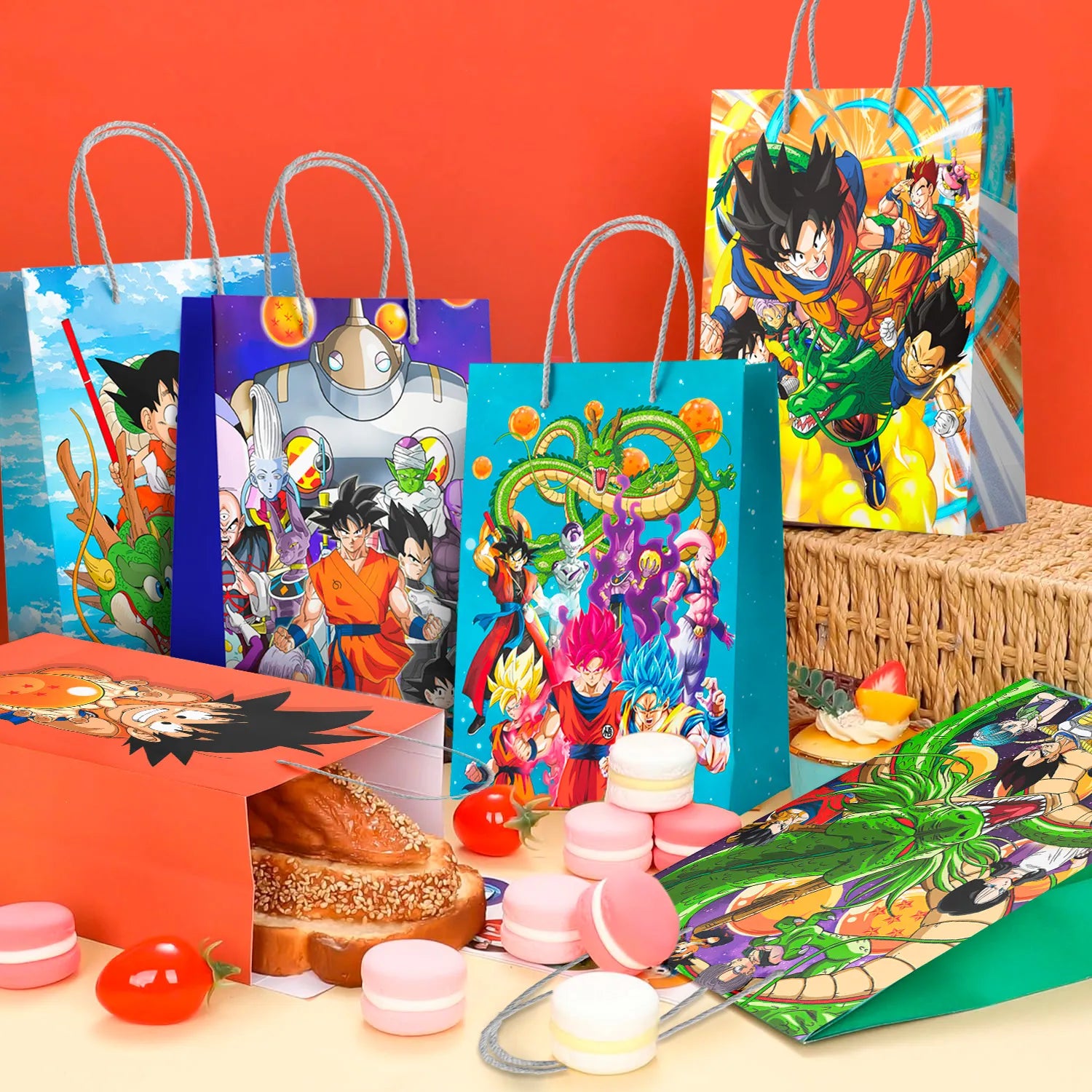 Dragon Ball Bags - 24pcs Dragon Ball Party Bags, Dragon Ball Gift Bags, Dragon Ball Candy Bags for Boys/Girls Kids Dragon Ball Birthday Party Decorations Suppilies
