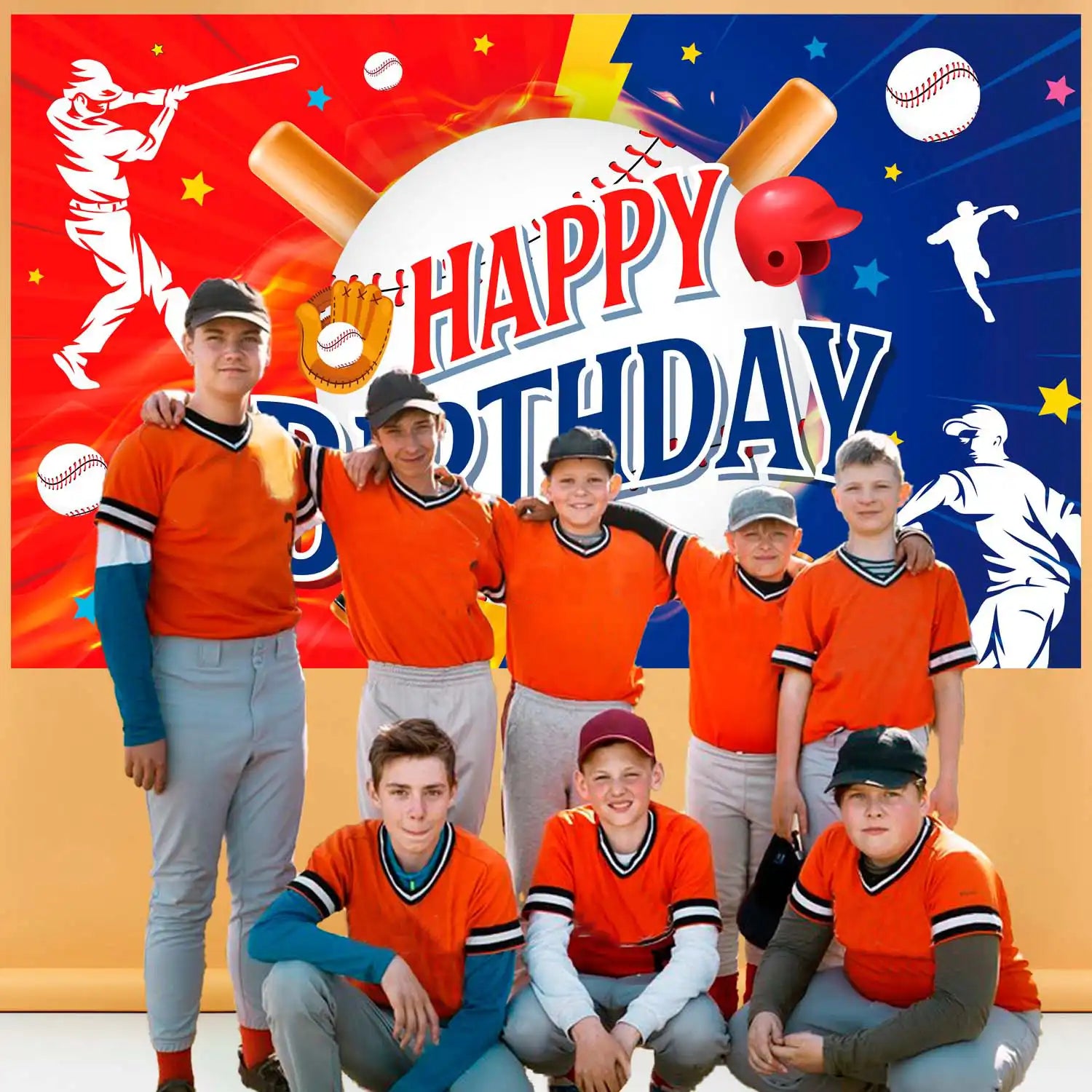 Baseball Party Decorations, Baseball Background Baseball Party Background Baseball Themed Happy Birthday Backdrop, Baseball Photo Background for Baseball Birthday Decorations (71'' x 43'')