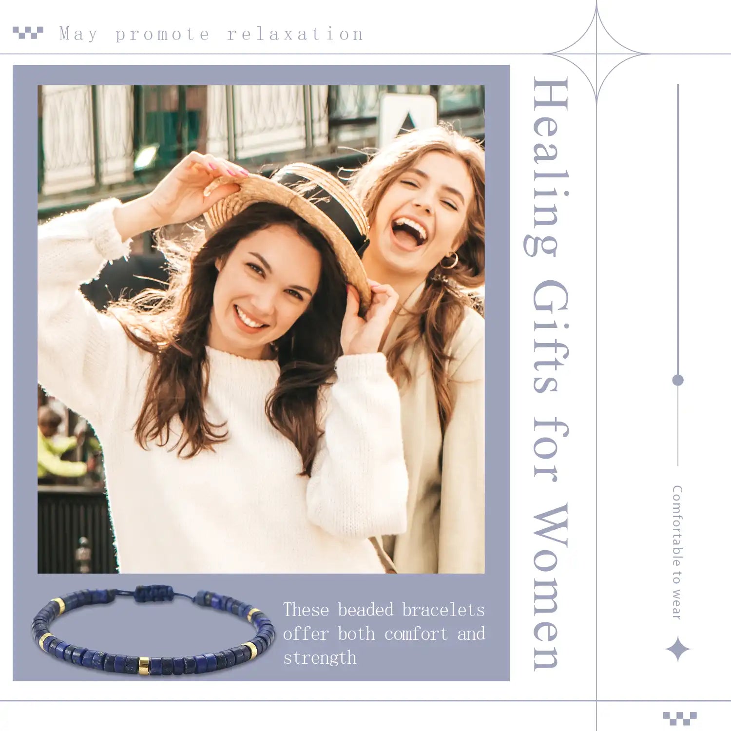 Adjustable Natural Stone Bracelets, 3-6'' Inspirational Bracelets for Women Handmade Semi-Precious Gemstone Beaded Bracelets Crystal Stone Bracelets, Bohemian Jewelry for Women