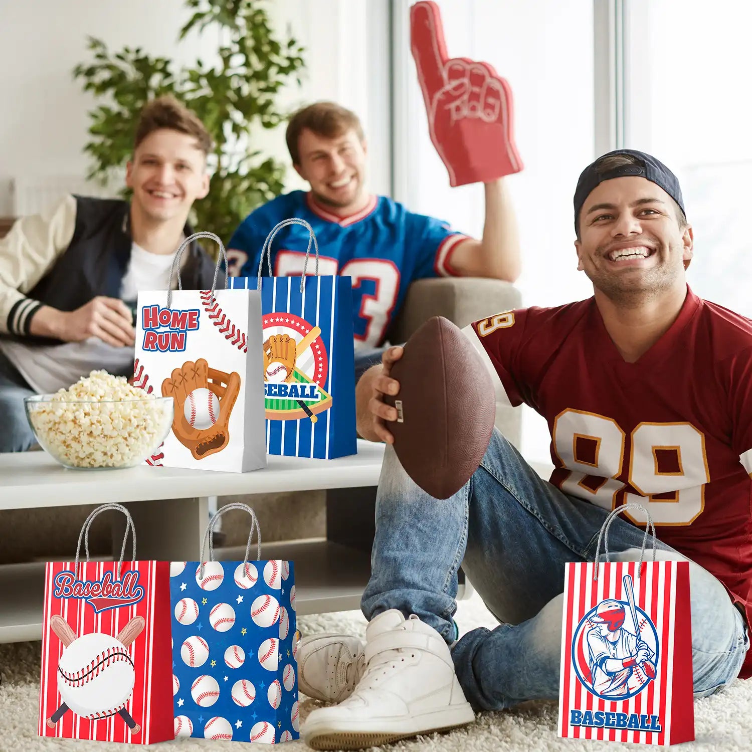 Baseball Gift Bags, 24pcs Baseball Party Favor Bags Baseball Goodie Bags Baseball Treat Bags Baseball Candy Bags, Baseball Party Candy Bags for Kids Baseball Birthday Decorations Supplies