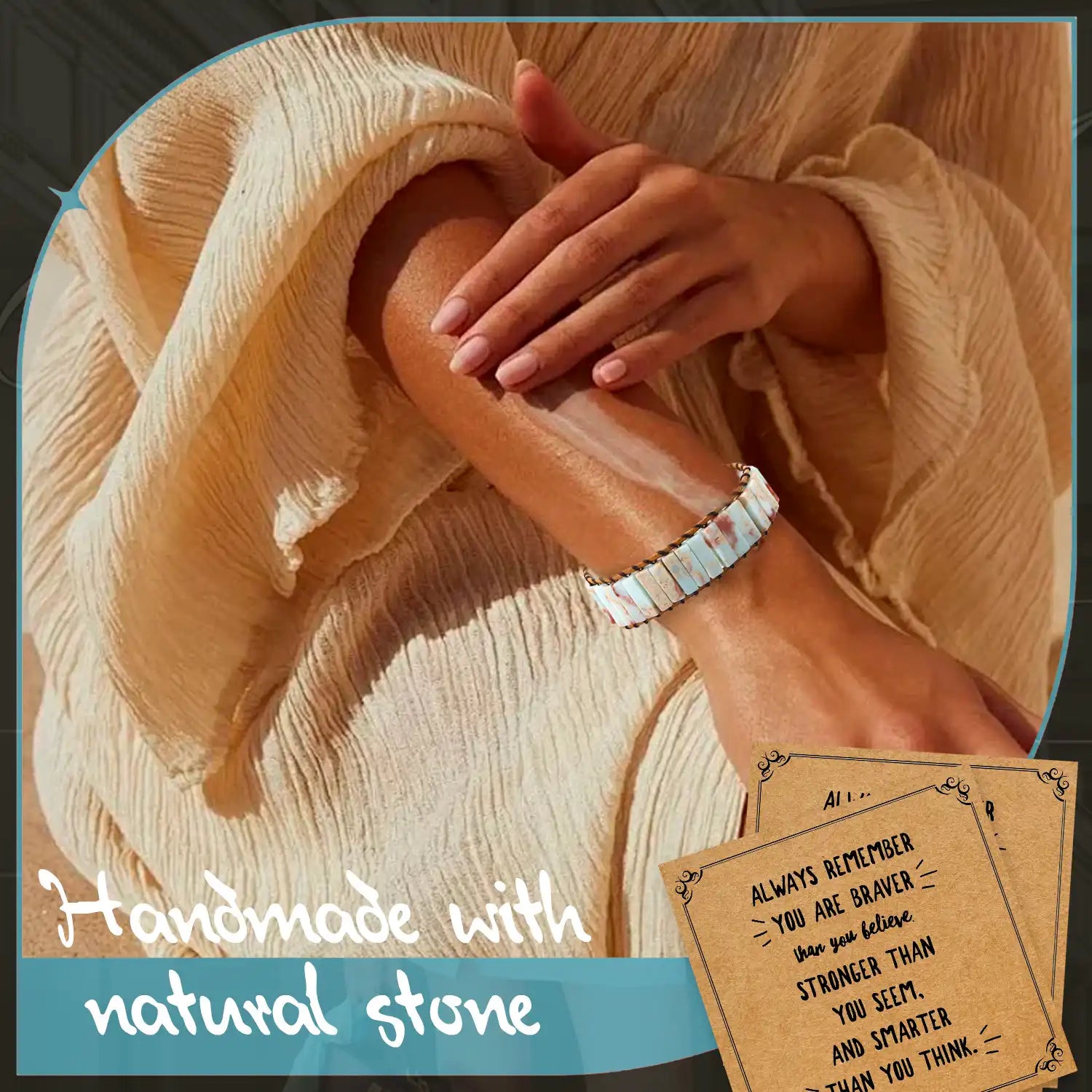 Rectangle Beads Stretch Bracelet for Women, 3-6'' Rectangular Imperial Stone Bracelet Natural Stone Wrap Bracelets Crystal Beads Bracelet Natural Stone Bracelets Rectangular Stone Bracelets Gifts