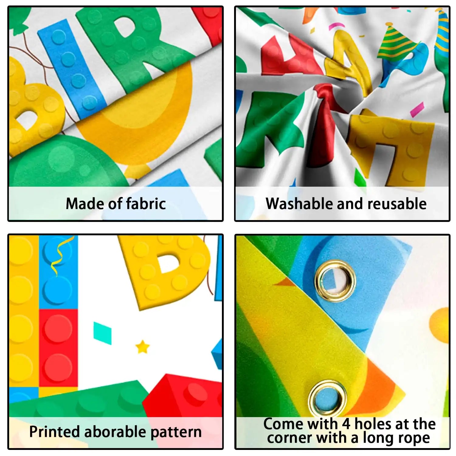 Building Block Backdrop,71'' x 43'' Building Block Birthday Backdrop Banner Building Block Photo Backdrop Building Blocks Party Backdrop, Building Block Theme Backdrop for Building Block Party Favors