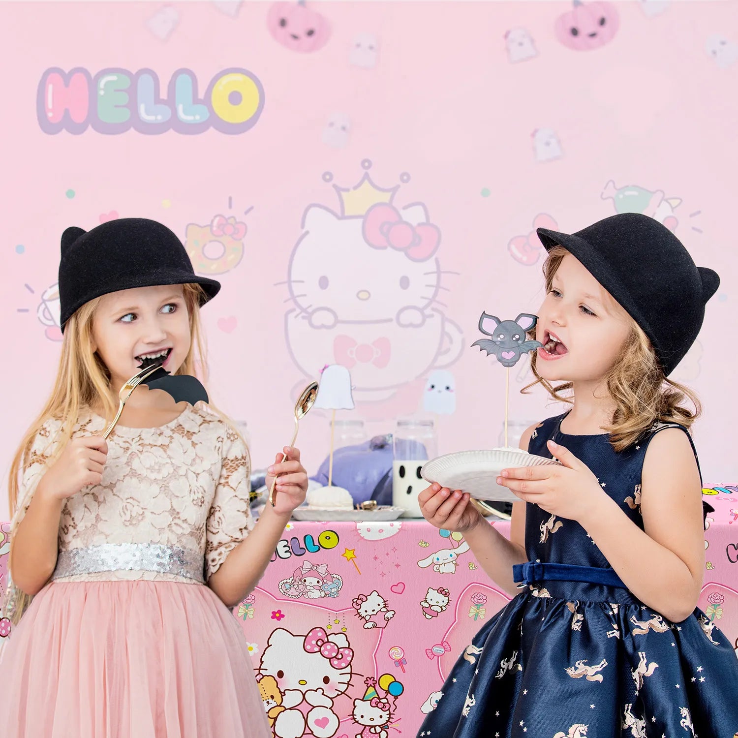 Hello Kitty Tablecloths, 3 Pieces Hello Kitty Tablecloths and Hello Kitty Party Tablecloths for Girls Kids Hello Kitty Themed Birthday Party Decoration Supplies