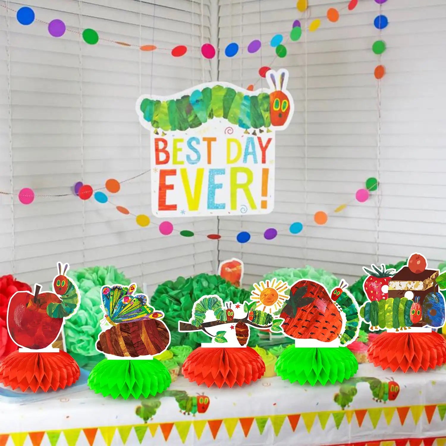 Hungry Caterpillar Birthday Decorations, 18pcs Hungry Caterpillar Birthday Party Centerpieces Hungry Caterpillar Birthday Decorations