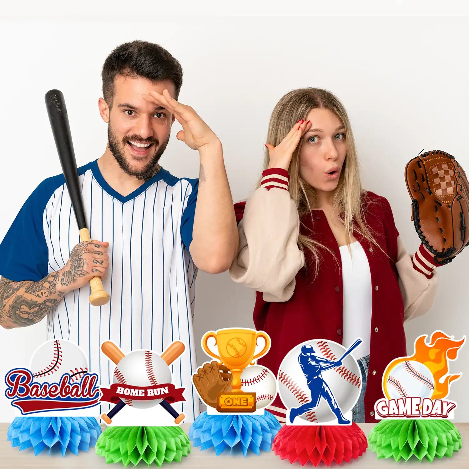 Baseball Centerpieces for Tables, 9pcs Baseball Themed Party Centerpieces/Baseball Birthday Party Centerpieces/Baseball Party Centerpieces for Tables, Baseball Party Centerpiece Decorations for Kids