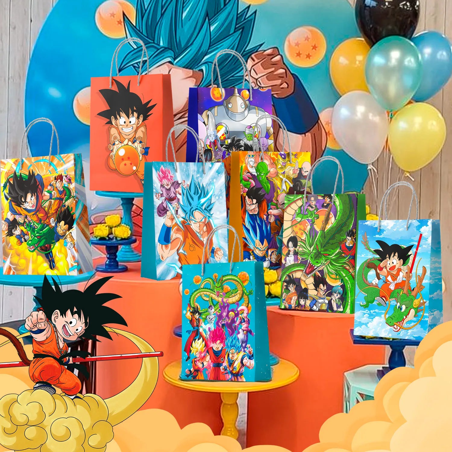 Dragon Ball Bags - 24pcs Dragon Ball Party Bags, Dragon Ball Gift Bags, Dragon Ball Candy Bags for Boys/Girls Kids Dragon Ball Birthday Party Decorations Suppilies
