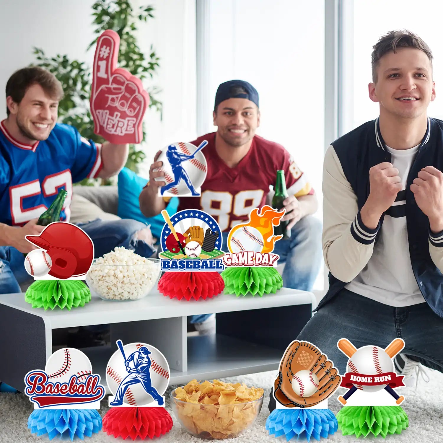 Baseball Centerpieces for Tables, 9pcs Baseball Themed Party Centerpieces/Baseball Birthday Party Centerpieces/Baseball Party Centerpieces for Tables, Baseball Party Centerpiece Decorations for Kids