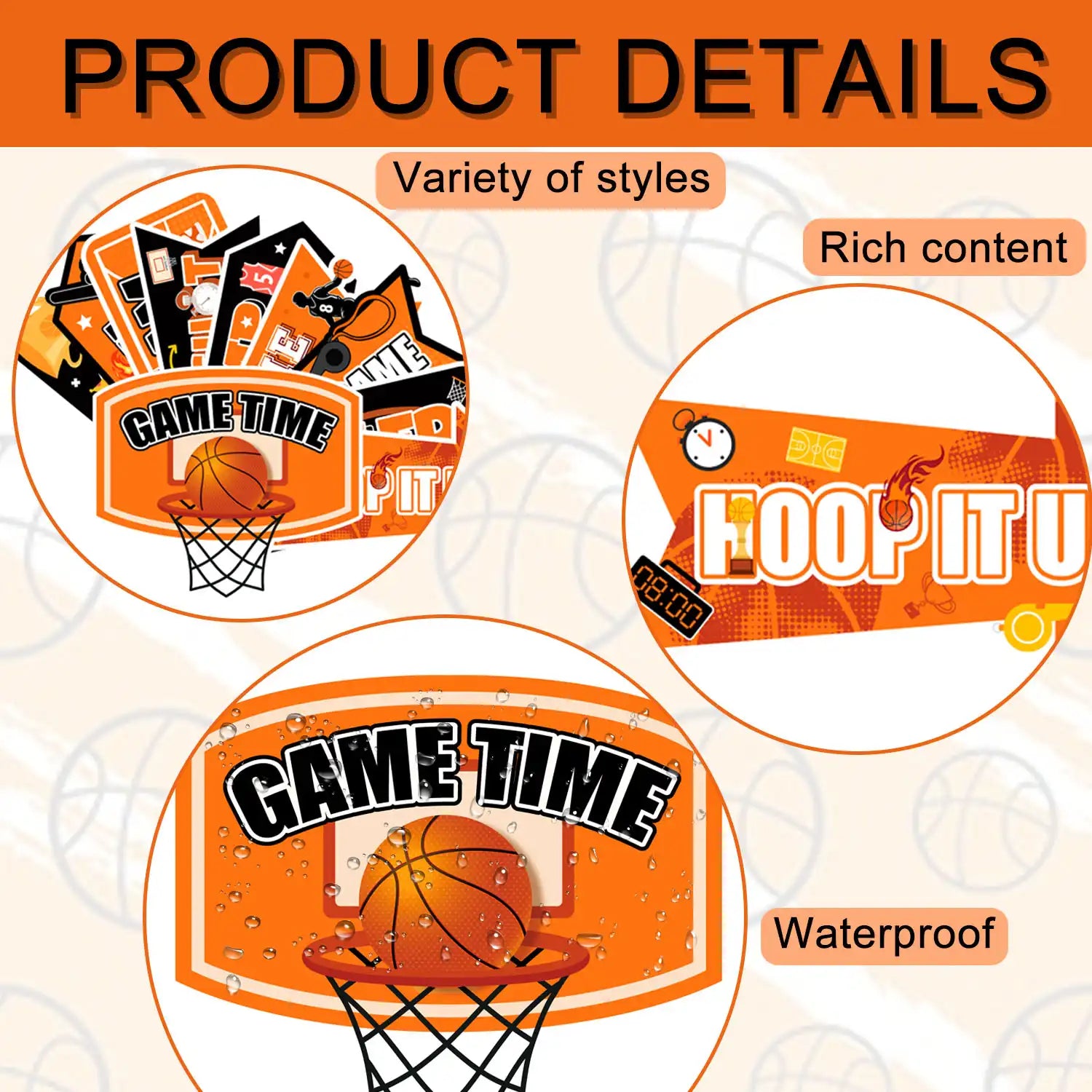 Basketball Party Sign, 20 Pcs Welcome Sign for Basketball Party, Basketball Party Yard Sign & Basketball Party Decorations Signs for Basketball Theme Party Decorations Supplies