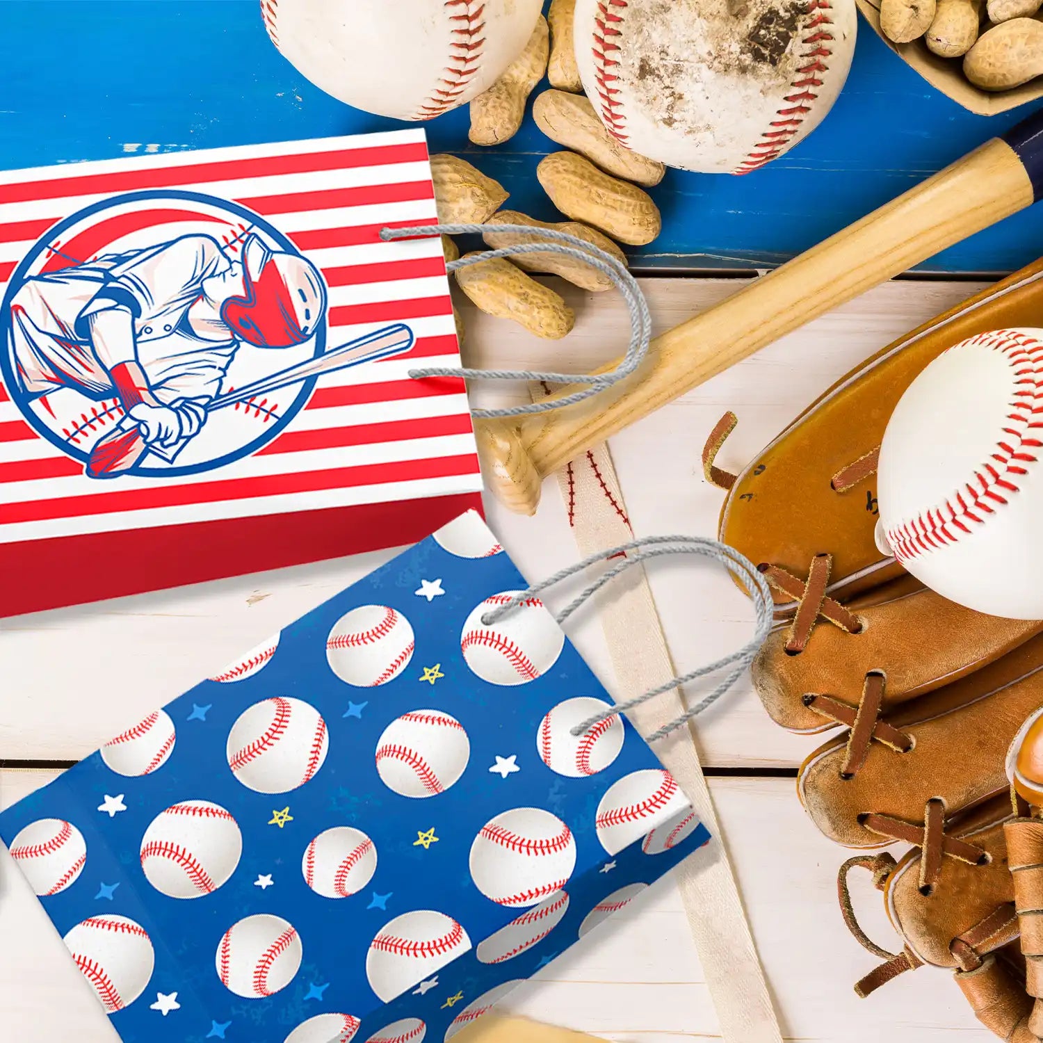 Baseball Gift Bags, 24pcs Baseball Party Favor Bags Baseball Goodie Bags Baseball Treat Bags Baseball Candy Bags, Baseball Party Candy Bags for Kids Baseball Birthday Decorations Supplies