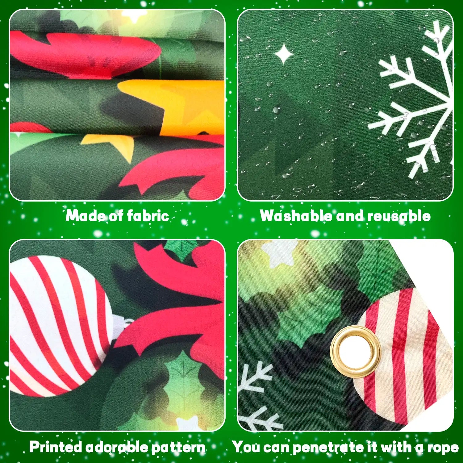 Merry Christmas Yard Banner,118x19.6'' Christmas Fence Banner Set-Large Merry Christmas Banner,Christmas Party Yard Banner&Christmas Banners for Outside for Yard/Garden/Porch Christmas Decorations