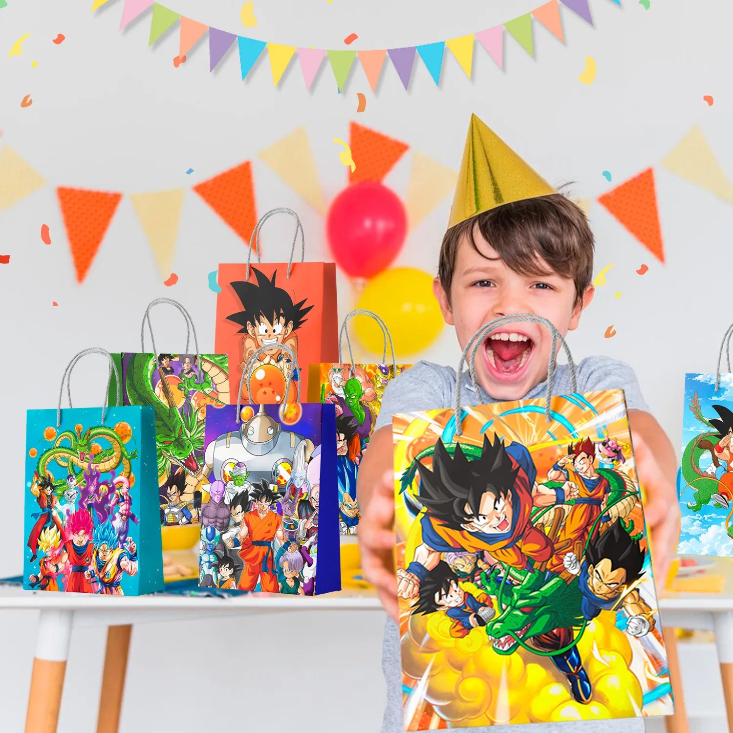 Dragon Ball Bags - 24pcs Dragon Ball Party Bags, Dragon Ball Gift Bags, Dragon Ball Candy Bags for Boys/Girls Kids Dragon Ball Birthday Party Decorations Suppilies