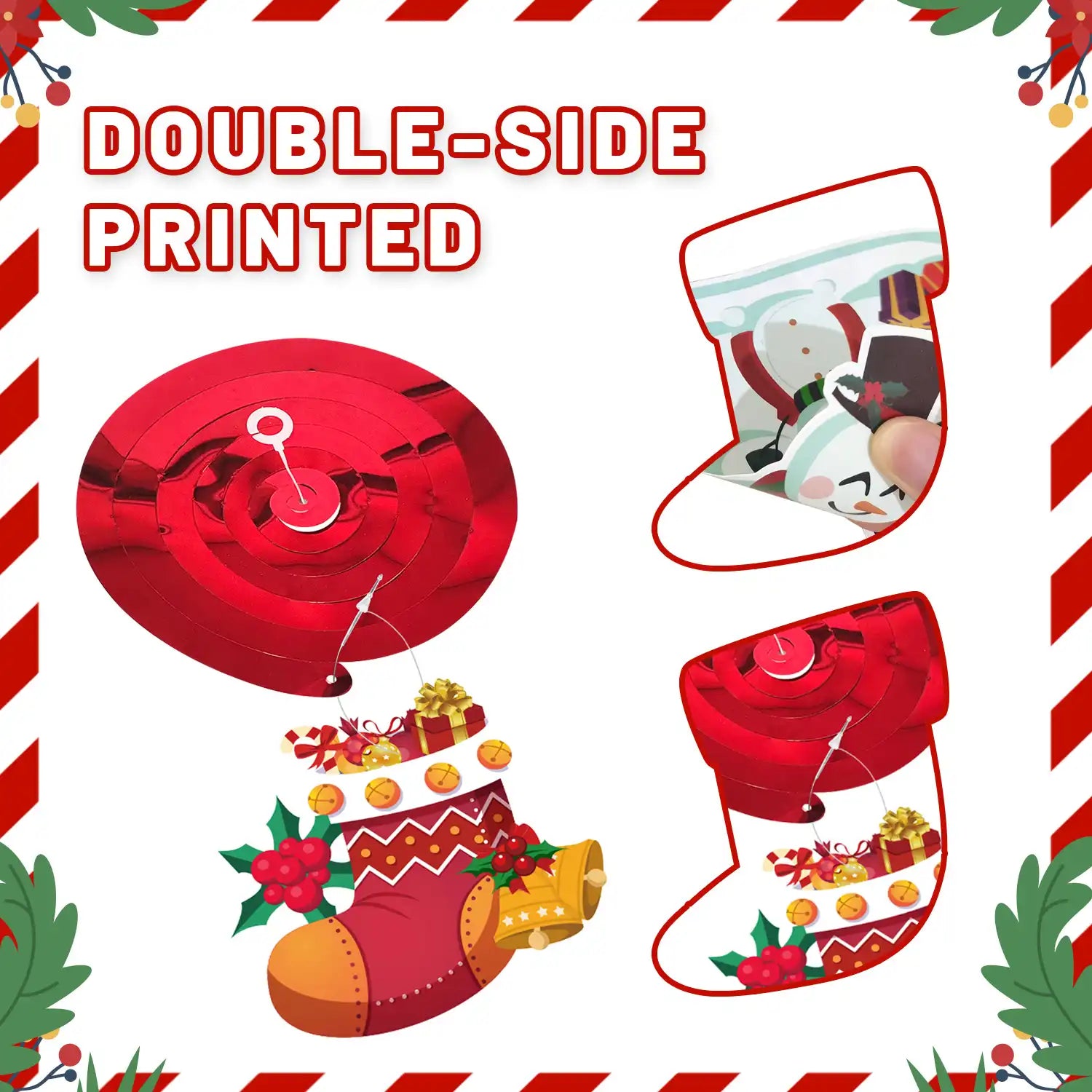 Christmas Banner Hanging Swirl, 13 Pcs Hanging Swirls Banner Christmas Party Decorations Set - Merry Christmas Banner, Merry Xams Hanging Swirl & Christmas Streamers for Christmas Hanging Decorations