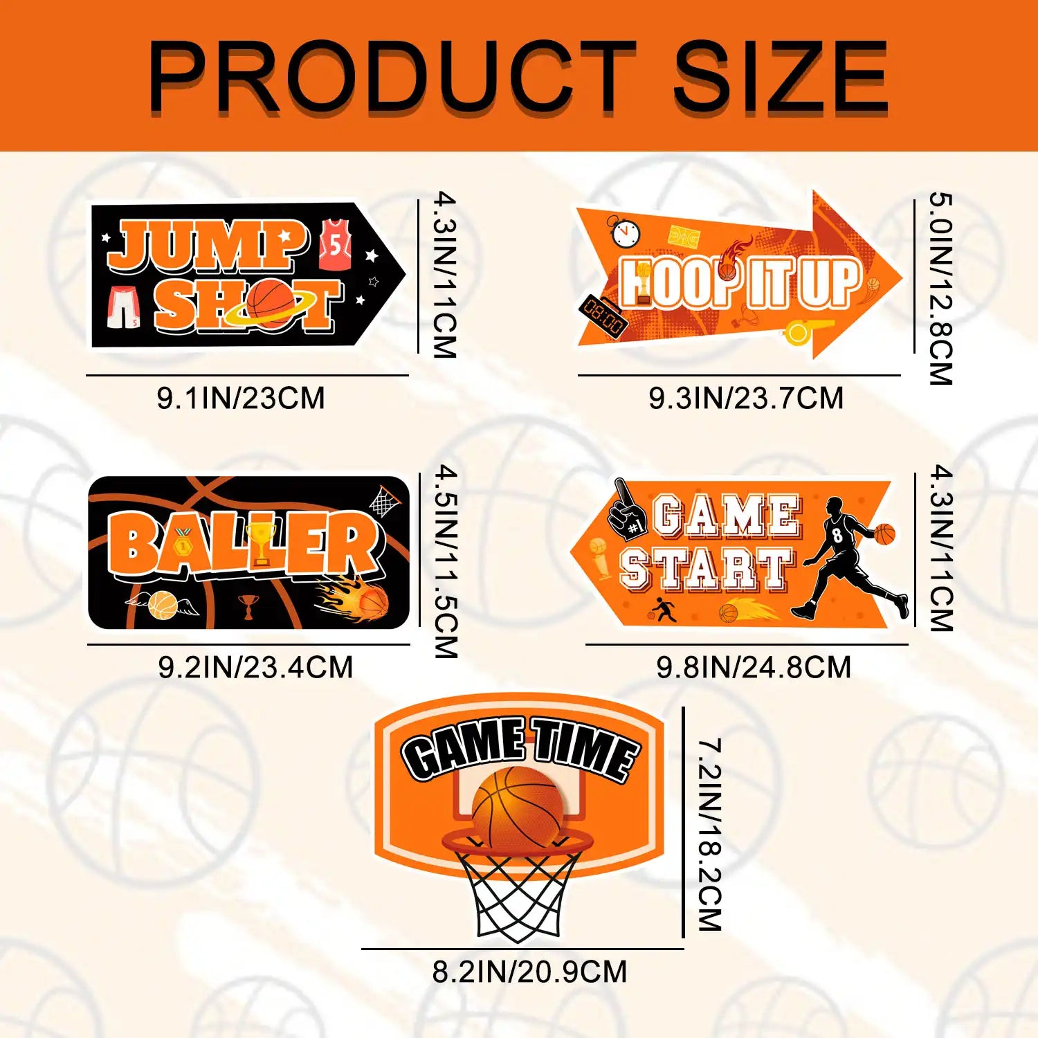 Basketball Party Sign, 20 Pcs Welcome Sign for Basketball Party, Basketball Party Yard Sign & Basketball Party Decorations Signs for Basketball Theme Party Decorations Supplies