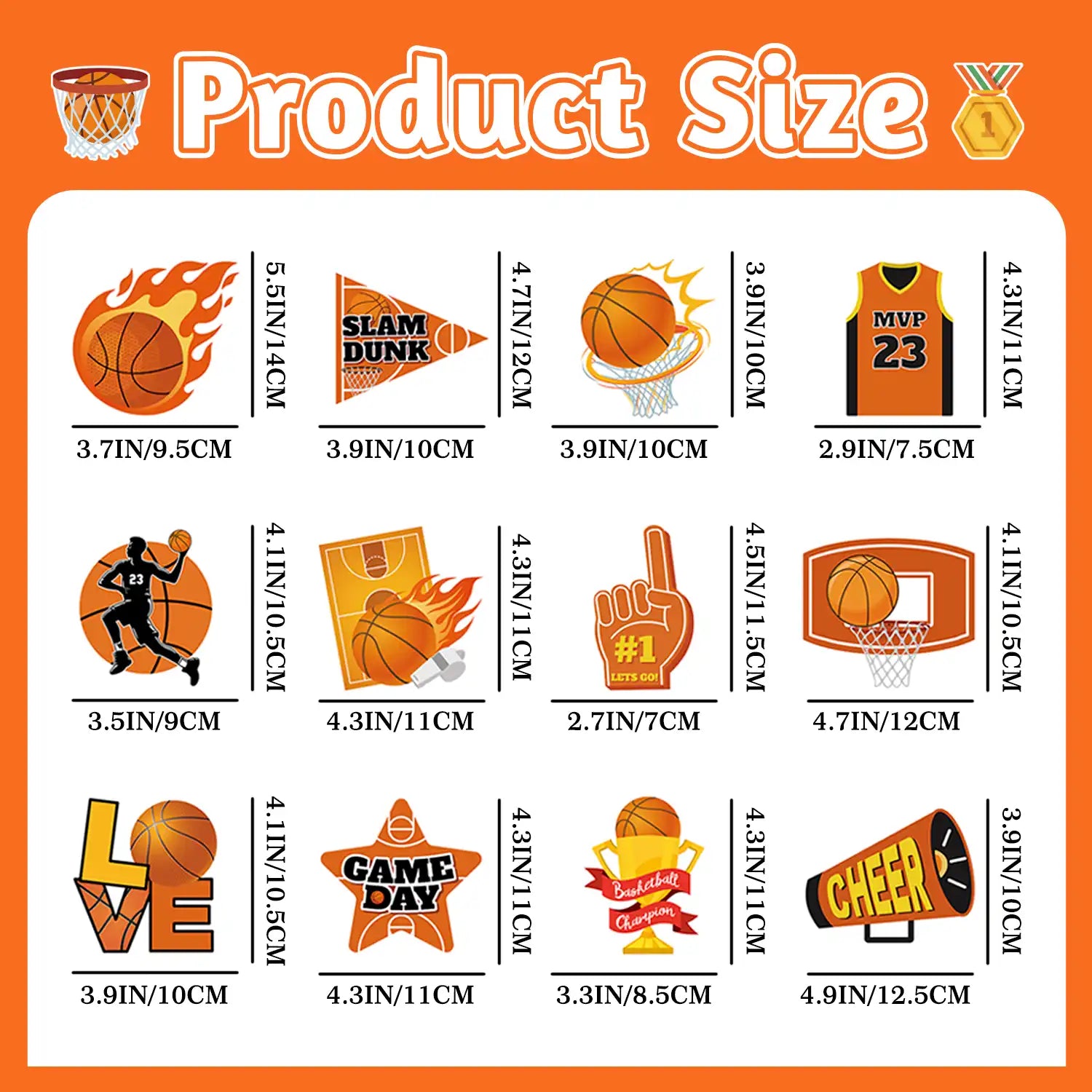 Basketball Party Hanging Swirls, 32pcs Basketball Hanging Swirl Decorations- 8 Double Swirls for Basketball Party Decorations & 24  Single Basketball Swirls Hanging for Boy Girl Basketball Theme Party