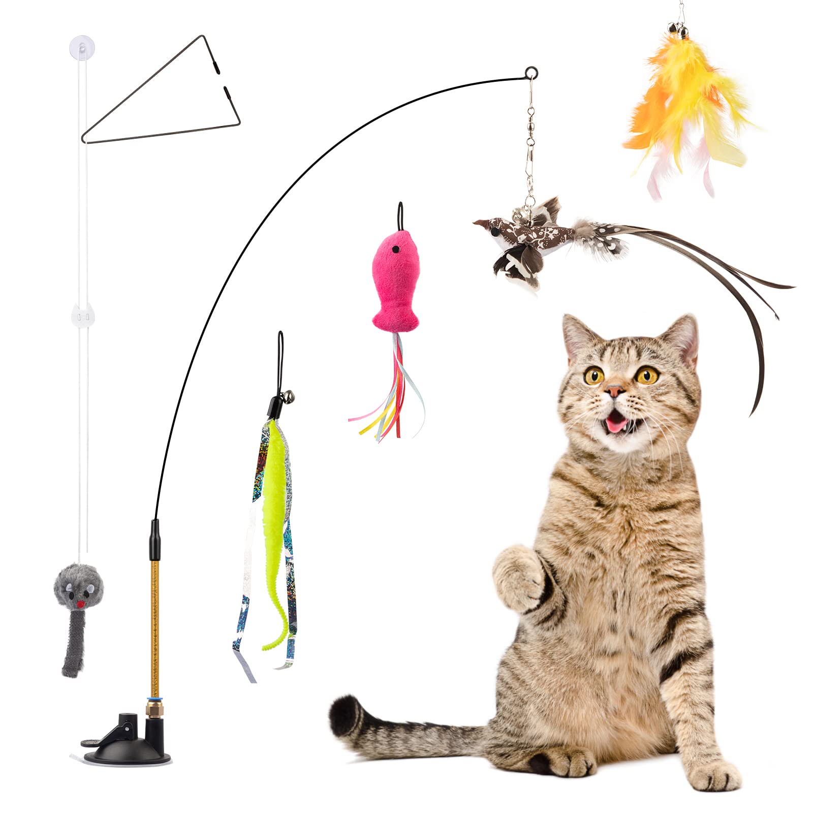 Cat Feather Interactive Toy With Powerful Suction Cup – ebaMy